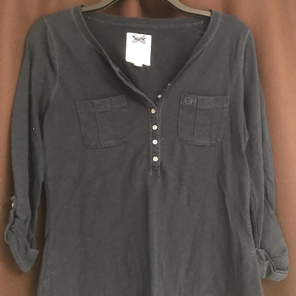 Navy button down shirt